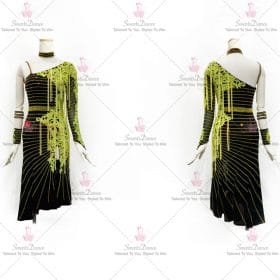 Sequin Applique Latin Dress Flamenco Dance Gown Costumes LD-SG1964