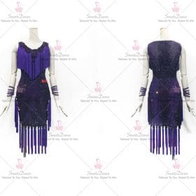 Sequin Applique Latin Dress Rumba Dance Gown Costumes LD-SG1944