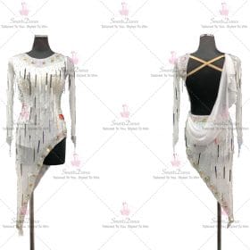 Sequin Applique Latin Dress Salsa Dance Gown Costumes LD-SG1954