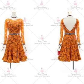 Sequin Applique Latin Dress Samba Dance Gown Costumes LD-SG1929