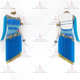 Sparkling Cheap Womens Latin Dress Gown Ballroom Latin Competition Costumes LD-SG2034