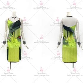 Velvet Lace Latin Dress Samba Dance Gown Costumes LD-SG1943