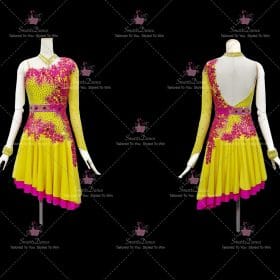 Velvet Lace Latin Dress Swing Dance Gown Costumes LD-SG1928