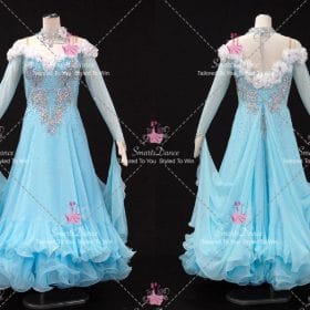 White And Blue Ballroom Smooth Dancing Queen Dresses Dress Dancing BD-SG4487