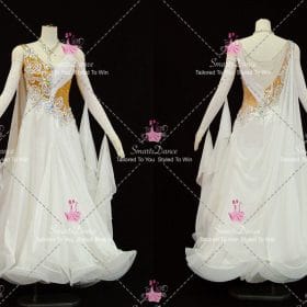 White And Yellow Flower Swarovski Dancing Queen Dresses Dress Dancing BD-SG4455