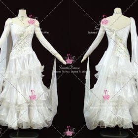 White Ballroom Competition Dance Costumes Dress Dance BD-SG4468