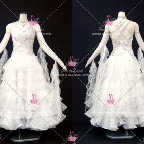 White Ballroom Competition Dance Costumes Dress Dance BD-SG4500