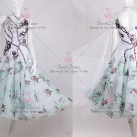 White Ballroom Smooth Competition Dress Waltz BD-SG3585