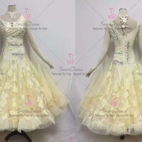 White Ballroom Standard Competition Dress Foxtrot BD-SG3624