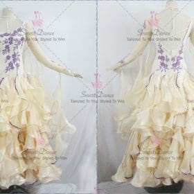 White Ballroom Standard Competition Dress Viennese Waltz BD-SG3628
