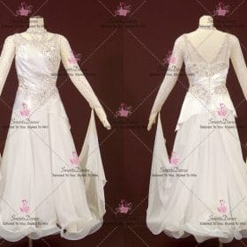 White Custom Made Ballroom Dance Dresses Clothes BD-SG4134