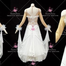 White Tailored Foxtrot Dance Competition Costume Dancing Dress BD-SG4601