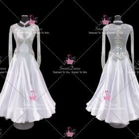 White Waltz Dance Costume Dress For Homecoming Dance BD-SG4526