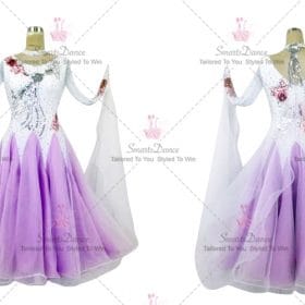 Womens Ballroom Competition Dress For Sale Dance Clothing Pink and White BD-SG3901