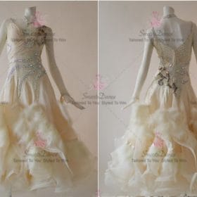 Yellow Ballroom Smooth Dress Waltz Dance Costumes BD-SG3675