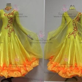 Yellow Ballroom Standard Competition Dress Viennese Waltz BD-SG3586