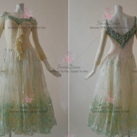 Yellow Ballroom Standard Dress Foxtrot Dance Wear BD-SG3690