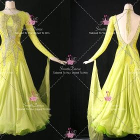 Yellow Custom Made Performance Dancer Costume Dance Dresses For Teens BD-SG4627