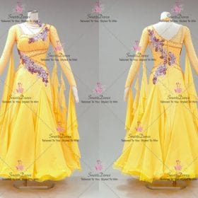 Yellow Design Ballroom Standard Womens Dance Costumes BD-SG4258