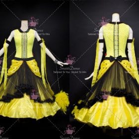 Yellow Harmony Ballroom Dance Dress Flower Outfits BD-SG3453