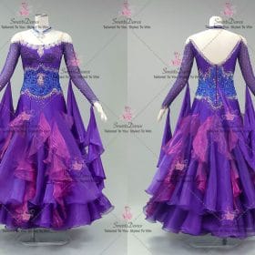 Yellow High School Dance Dresses Ballroom Dance Costumes Ballroom Smooth Skirt BD-SG4347