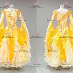 Yellow Lyrical Ballroom Homecoming Dance Dresses BD-SG4264