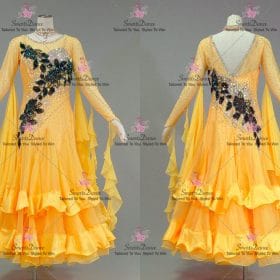 Yellow Made To Order Womens Dance Costumes Clothes BD-SG4162