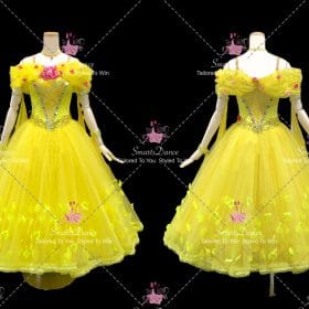 Yellow Waltz Dancing Costumes Teen Dance Dresses BD-SG4544