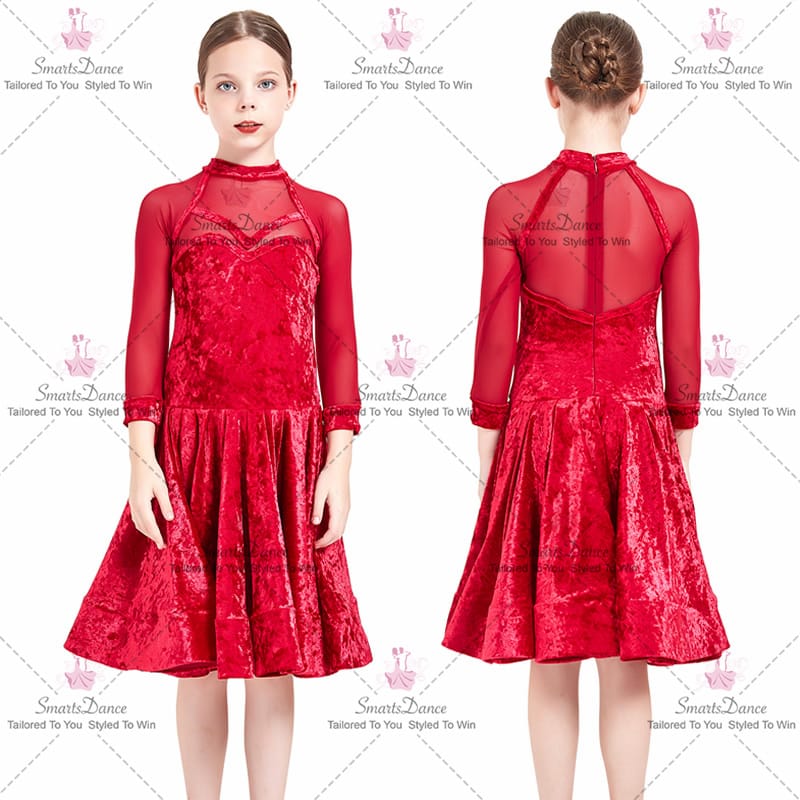 Girls Latin Dance Costumes Custom Customes